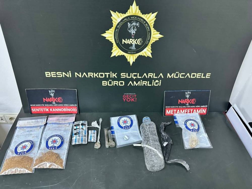 Besni&rsquo;de uyuşturucu operasyonuna 14 g&ouml;zaltı 