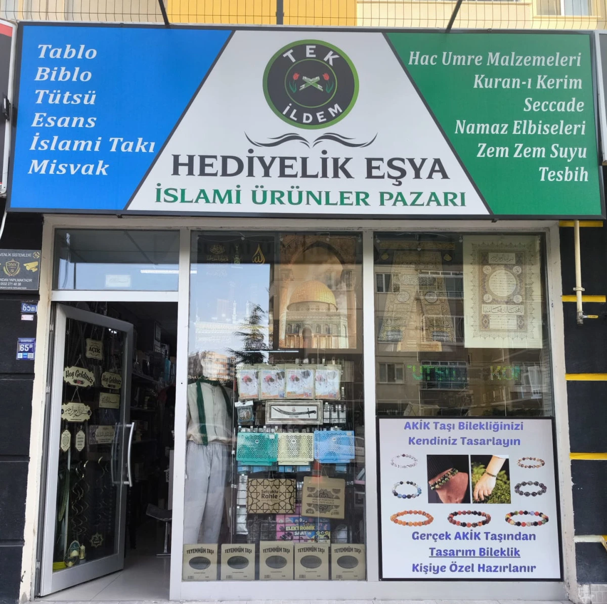 İldem&rsquo;in tek hediyelik eşya ve islami &uuml;r&uuml;nler pazarı 
