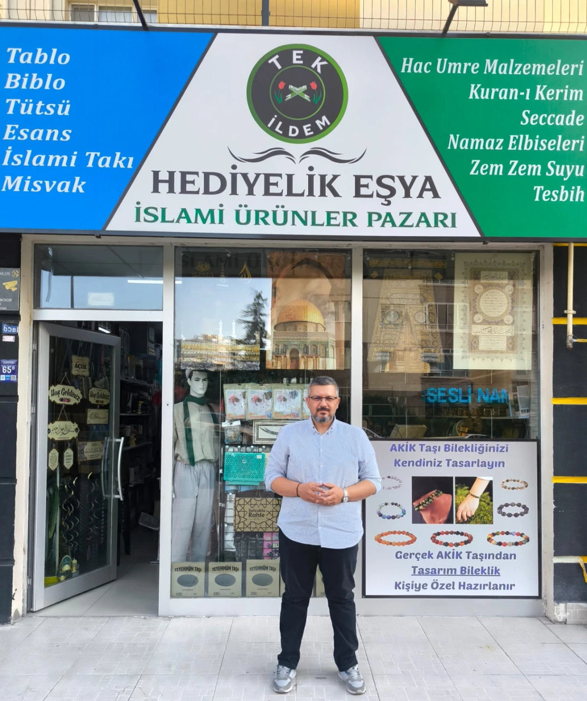 İldem&rsquo;in tek hediyelik eşya ve islami &uuml;r&uuml;nler pazarı 